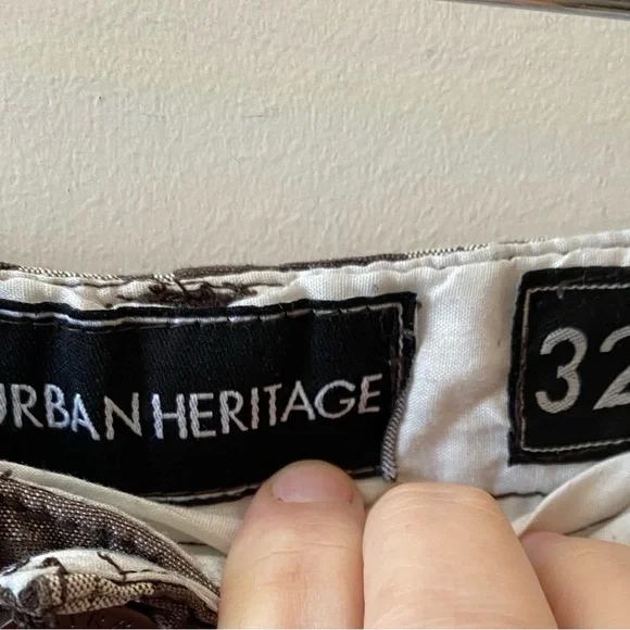 Urban Heritage BRN PLAID Long Shorts, 32. Spring Sale - Picture 2 of 2